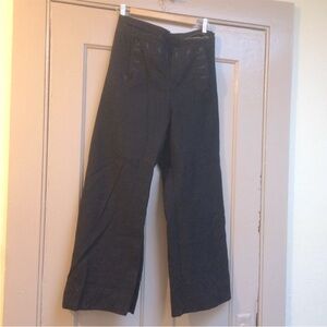 Men’s vintage 40s naval pants black wool wide leg size 30